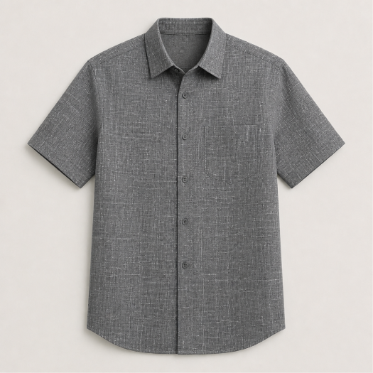 Camp-Collar Linen Shirt